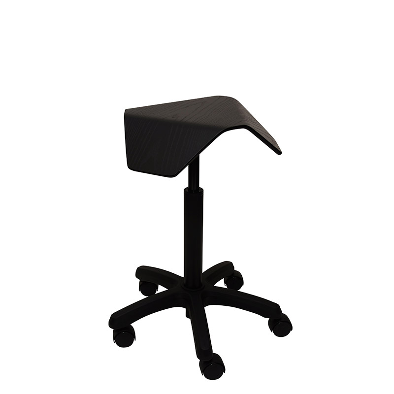 saddle, ergonomic, chair, stool, wood, design, finnish, furniture, school - myKolme Tripla black