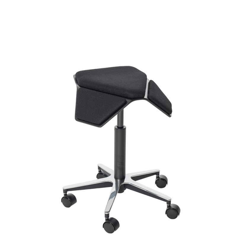 saddle, ergonomic, chair, stool, wood, design, finnish, furniture, school - myKolme Iloa plus black