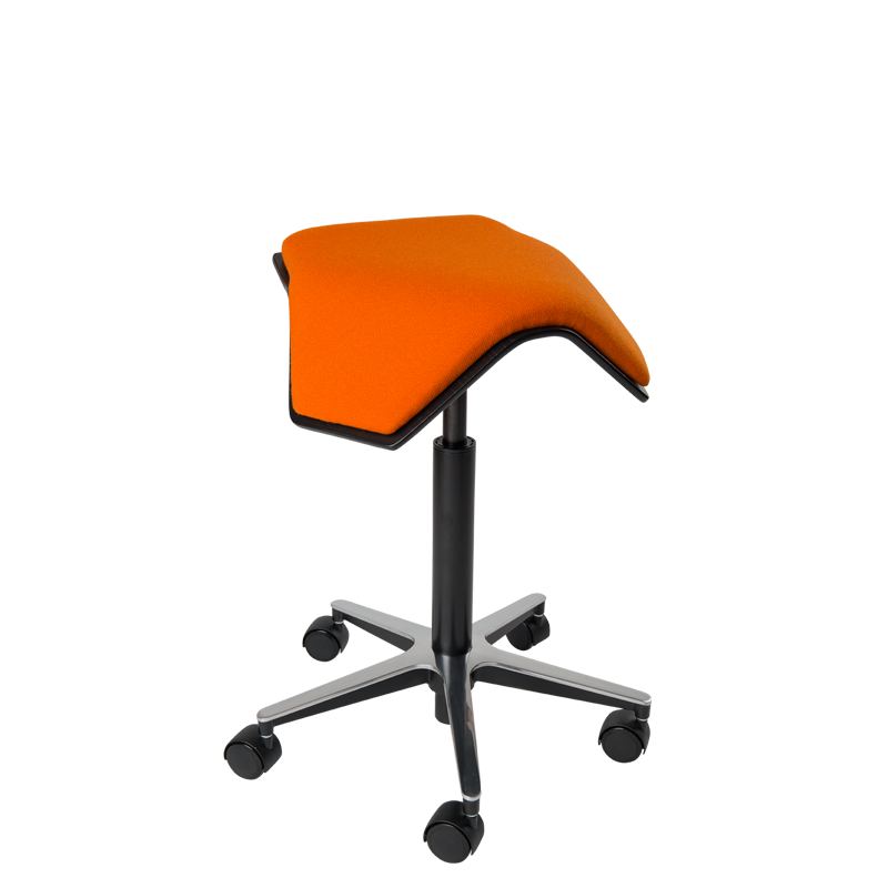 saddle, ergonomic, chair, stool, wood, design, finnish, furniture, school - myKolme Iloa one orange