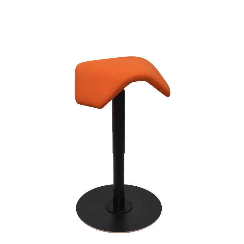 saddle, ergonomic, chair, stool, wood, design, finnish, furniture, school - myKolme liiku joy black fame orange