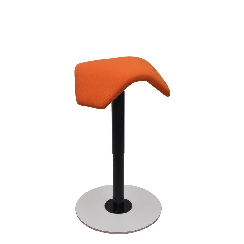 saddle, ergonomic, chair, stool, wood, design, finnish, furniture, school - myKolme liiku joy white fame orange