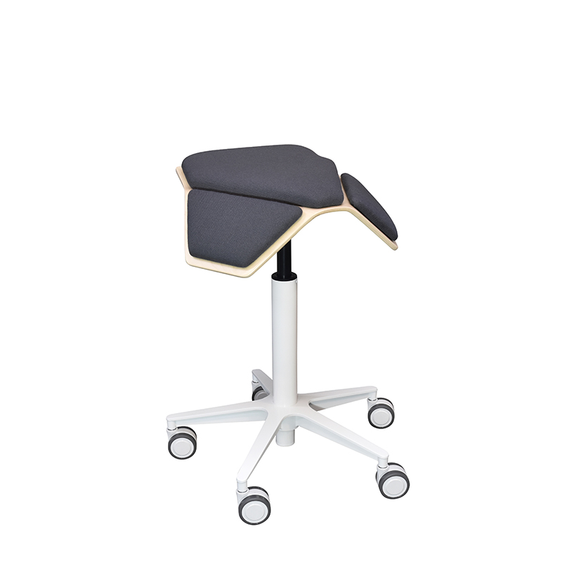 saddle, ergonomic, chair, stool, wood, design, finnish, furniture, school - myKolme Iloa plus snow grey