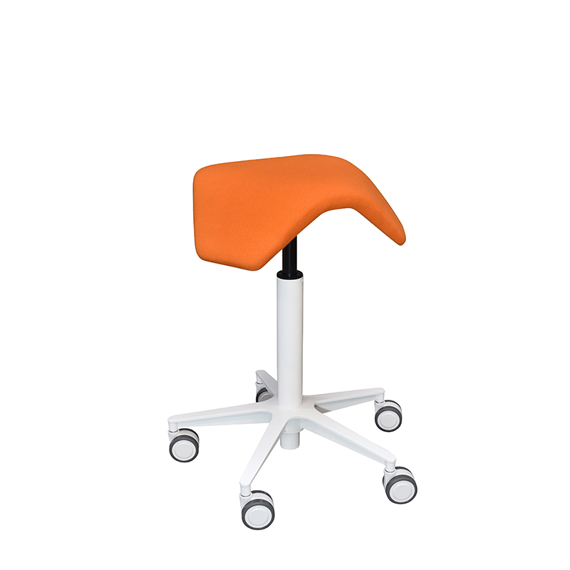 saddle, ergonomic, chair, stool, wood, design, finnish, furniture, school - myKolme Tripla Joy Snow Orange